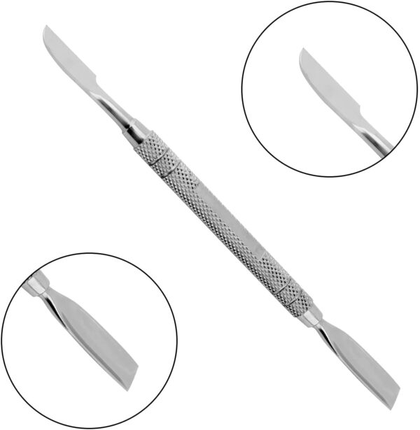 Stainless Steel Made Cuticle Knife & Pusher for Finger Nails Unisex - HARYALI LONDON